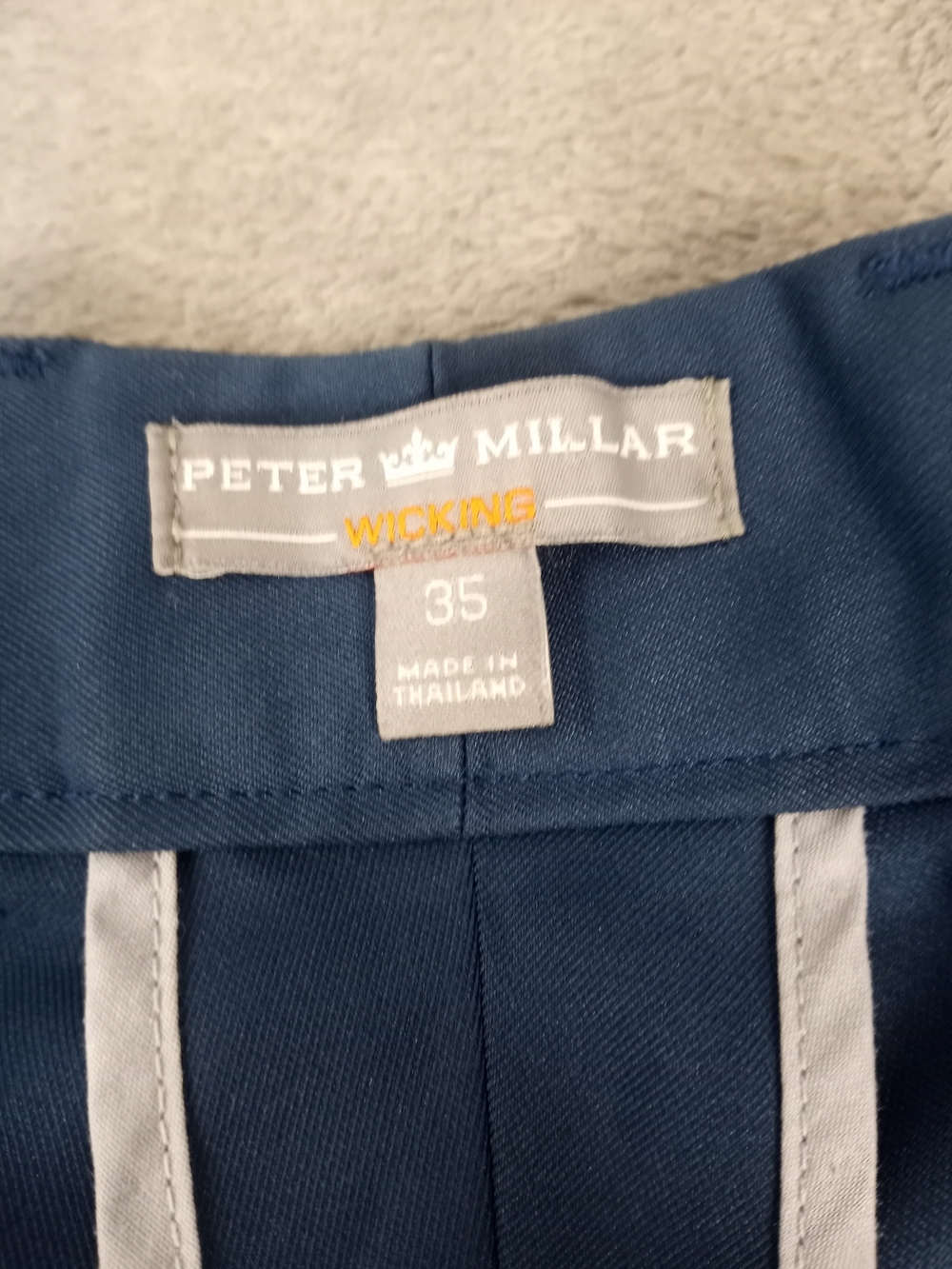 Peter Millar Men's Navy Dress Golf Shorts with Crown Logo Size 35 - Picture 2 of 15